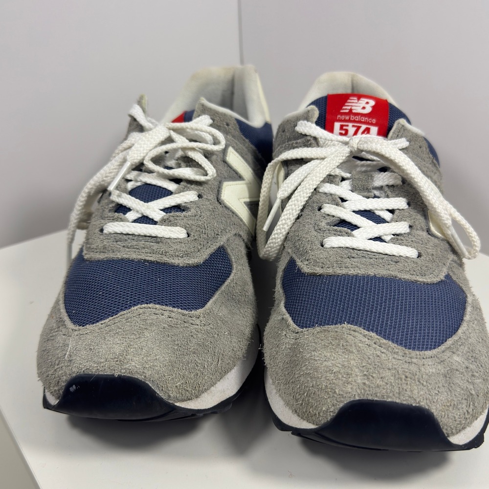 New Balance 574 Sneakers Mens Size 13 Shadow Grey Sea Salt Suede U574GWH - Picture 4 of 16